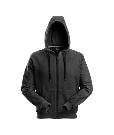 Hooded sweatshirt with zipper
