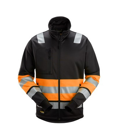 High-visibility jacket with full-length zipper, class 1