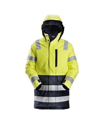 Lined high-visibility parka, 3 o'clock