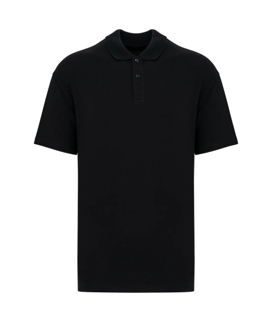 Eco-Friendly Men's Dropped Shoulders Pique Knit Polo Shirt