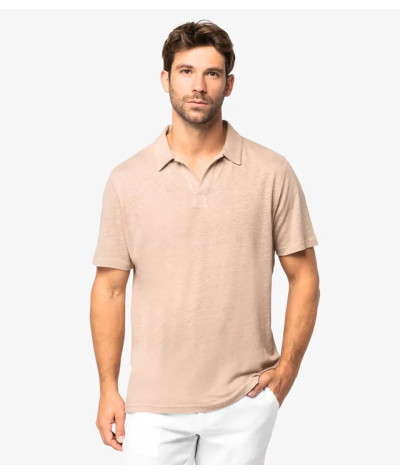Men’s Linen Polo Shirt