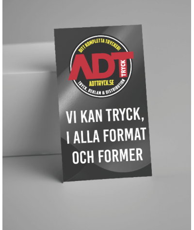 Visitkort 4+0 (tryck på en sida)