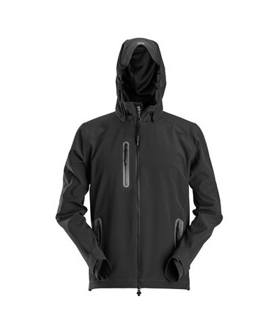 Vattentät softshelljacka med huva