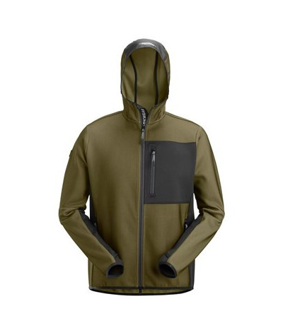 Hoodie with full-length zipper