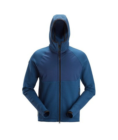 Hoodie with full-length zipper