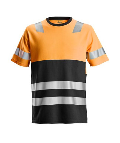 Short-sleeved high-visibility shirt, high-visibility class 1