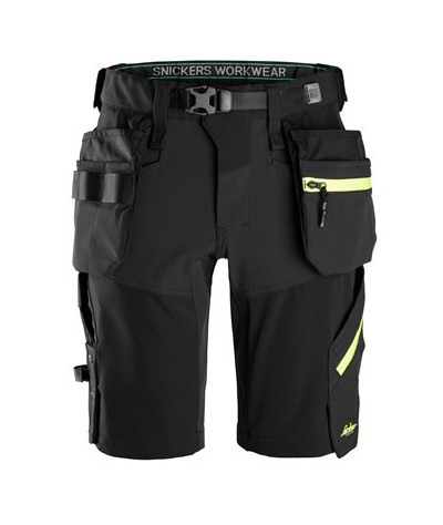 Stretch shorts with removable holster pockets