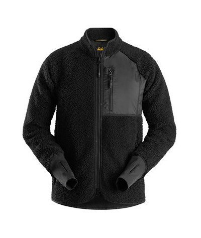 Teddy jacket with full-length zipper