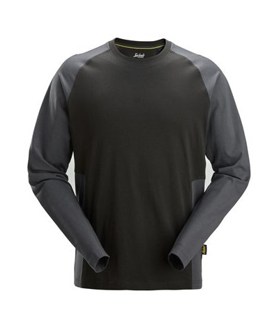 Tvåfärgad långärmad t-shirt