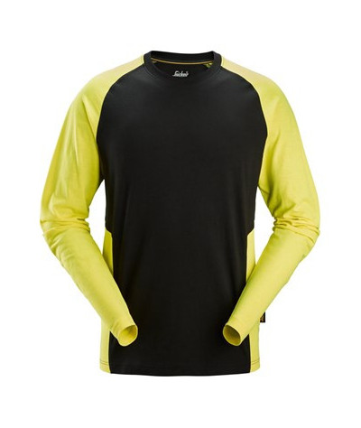 Two-tone long-sleeved t-shirt