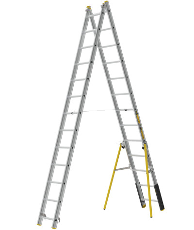 2-delad 13+13 steg utskjutsstege PROF+