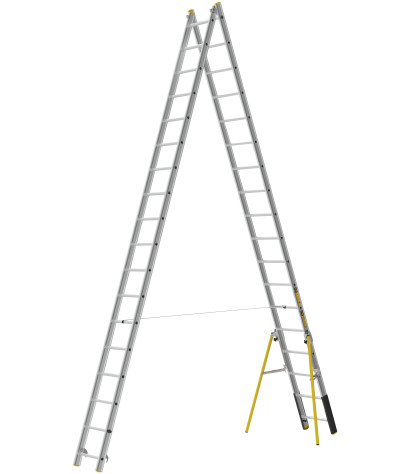 2-delad 18+18 steg utskjutsstege PROF+